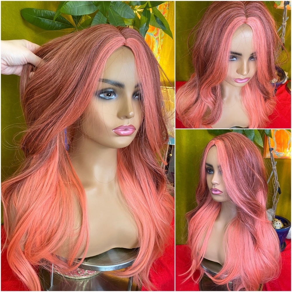 Strawberry shortcake pink red wig
